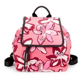 Kate Spade Molly Nylon Mini Backpack Coral Floral NWT